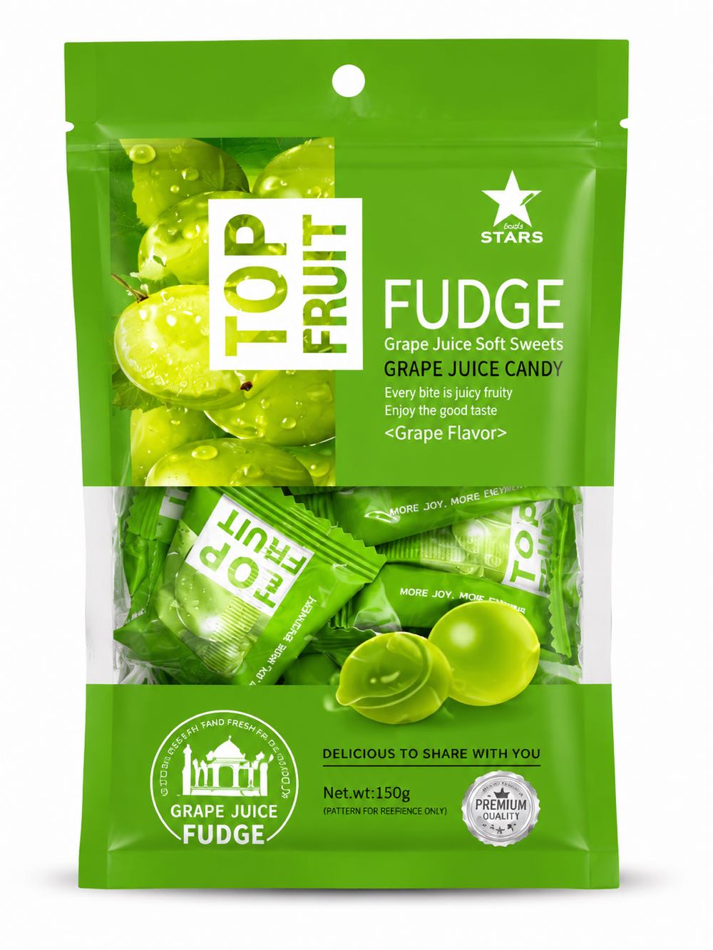 آبنبات انگور Top Fruit Fudge | آبنبات نرم با طعم آبمیوه انگور
