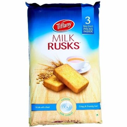 نان تست سوخاری شیر و گندم تیفانی 335 گرم | Tiffany Milk Rusks Toast