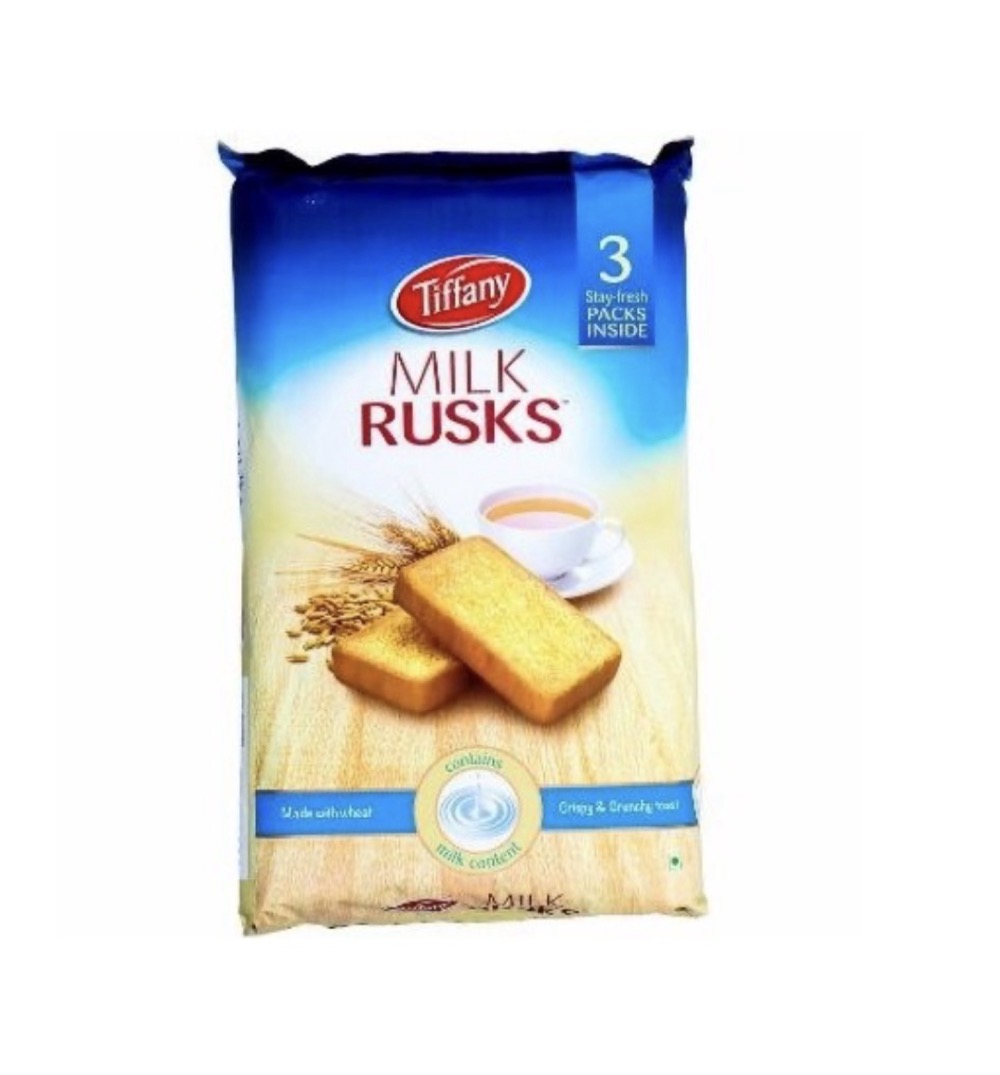 نان تست سوخاری شیر و گندم تیفانی 335 گرم | Tiffany Milk Rusks Toast