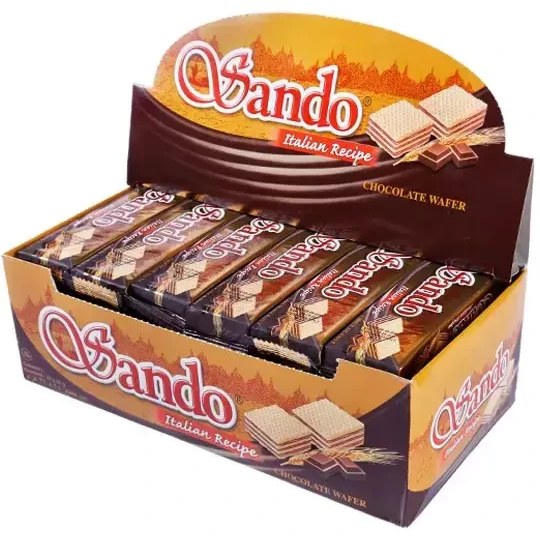 بیسکویت ویفر شکلاتی ساندو ۲۴ عددی